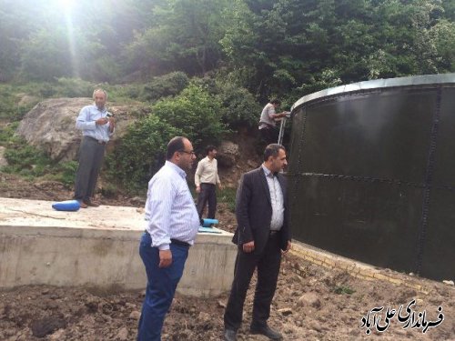 بازدید فرماندار ازمحل احداث آب بندان درروستای چینو 