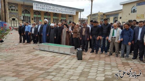 پيكر پدر شهيدان حسینی در علی آباد کتول تشیع شد