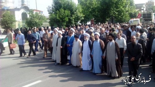 شهید مدافع حرم در شهرستان علی آباد کتول تشییع شد 