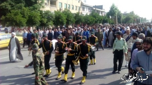 شهید مدافع حرم در شهرستان علی آباد کتول تشییع شد 