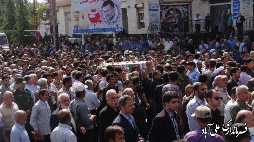 شهید مدافع حرم در شهرستان علی آباد کتول تشییع شد 