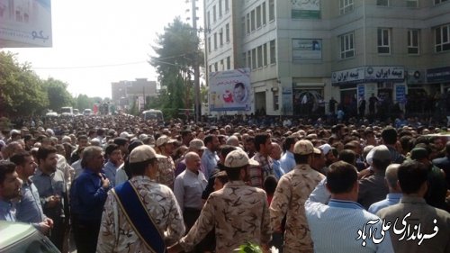 شهید مدافع حرم در شهرستان علی آباد کتول تشییع شد 