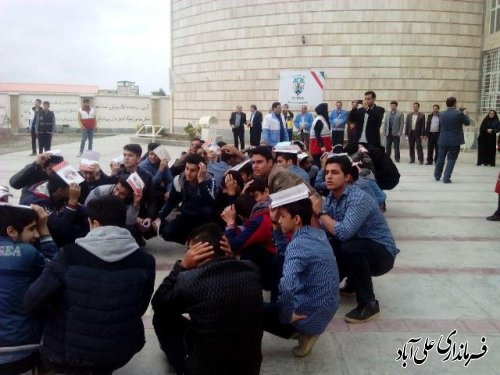 مانور زلزله و ایمنی در مدارس علی آباد کتول برگزار شد