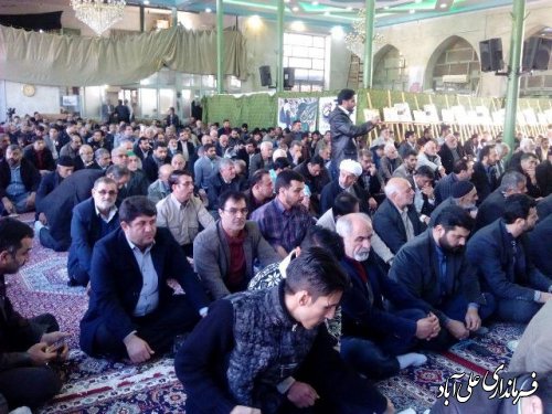 مراسم با شکوه حماسه 9 دی در مسجد جامع شهرعلی آباد کتول برگزارشد