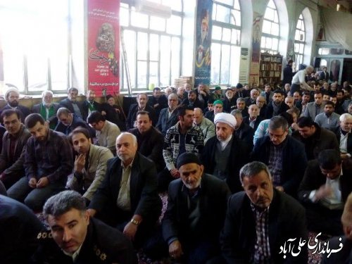 مراسم با شکوه حماسه 9 دی در مسجد جامع شهرعلی آباد کتول برگزارشد