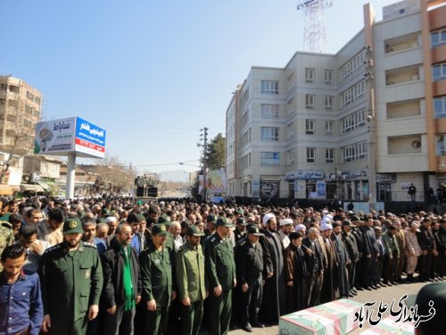 مراسم تشییع ۳ شهید گمنام دوران دفاع مقدس در علی آباد کتول برگزار شد