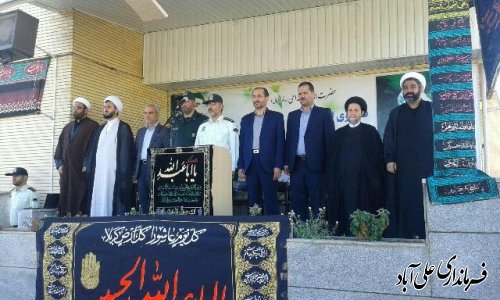 صبحگاه مشترک به مناسبت هفته نیروی انتظامی با حضور فرماندار علی آباد کتول