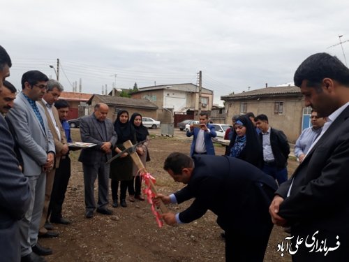 کلنگ زنی سالن ورزشی چند منظوره با حضورفرماندار علی آباد کتول