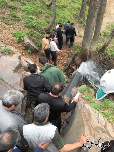 بازدید فرمانداراز سرچشمه های زرین گل شهرستان علی آباد کتول