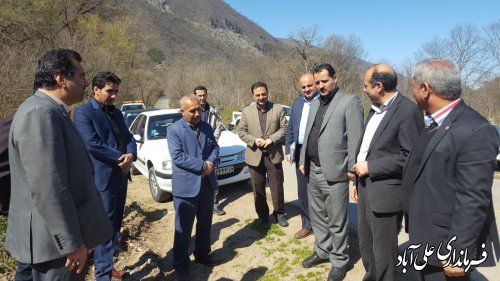 بازدید فرماندار و مدیرعامل شرکت گاز استان از پروژه گاز رسانی به روستاهای دهنه زرین گل