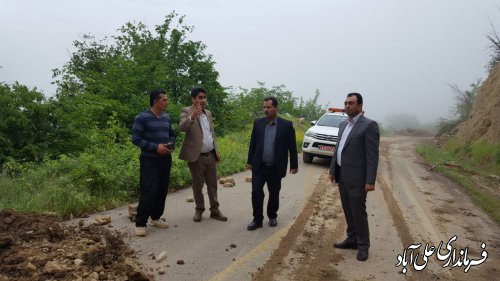 بازدید فرماندار از محور روستای میان رستاق