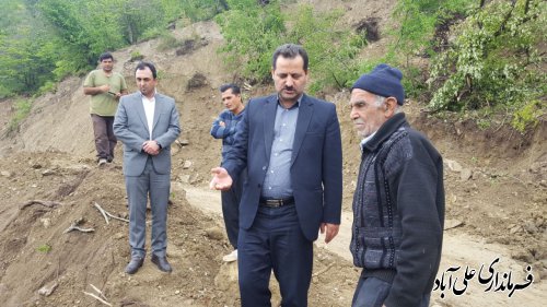 بازدید فرماندار از محور روستای میان رستاق