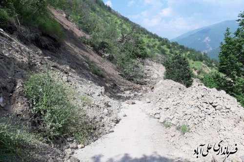 انسداد مجدد محور روستای میان رستاق