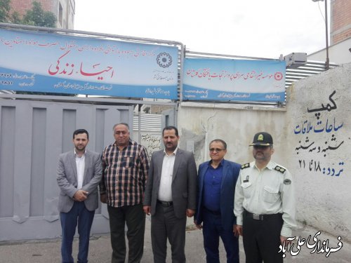 بازدید فرماندار از مراکز اقامتی بهبود و بازتوانی افراد دارای اختلال مصرف"کمپ ترک اعتیاد"