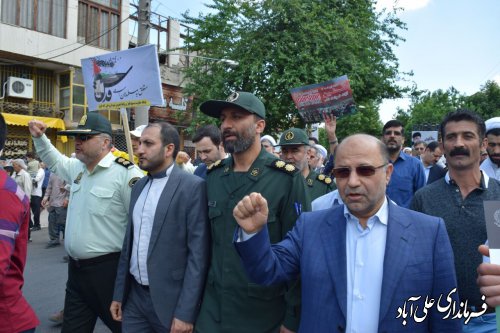 حضور حماسی مردم شهرستان علی آبادکتول در راهپیمایی روز جهانی قدس