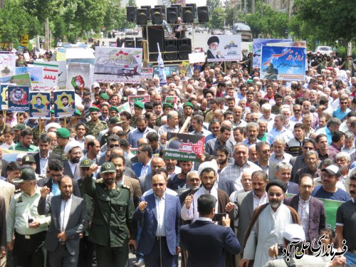 حضور حماسی مردم شهرستان علی آبادکتول در راهپیمایی روز جهانی قدس