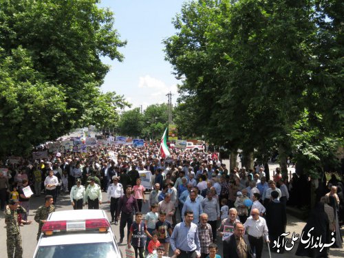 حضور حماسی مردم شهرستان علی آبادکتول در راهپیمایی روز جهانی قدس