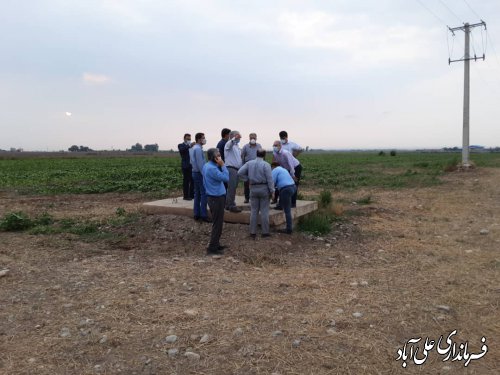  بازدید فرماندار و مدیران استانی از منابع و مخازن آبی شهرستان علی آبادکتول 