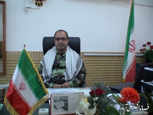 تبریک فرماندار علی آباد کتول به مناسبت هفته دفاع مقدس وبازگشایی مدارس