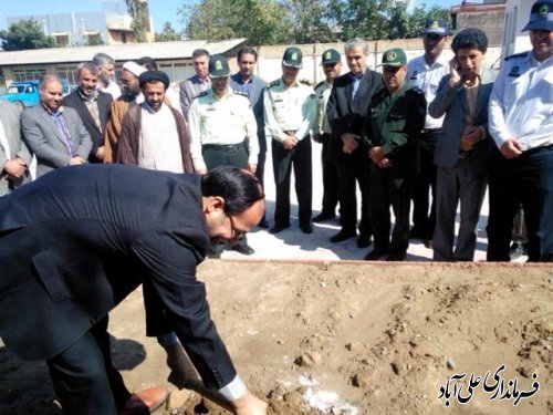 مراسم کلنگ زنی مکان پلیس راهور  در شهرفاضل آباد 