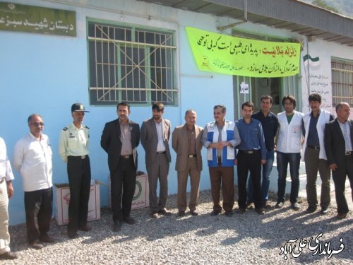 مانورزلزله در روستای زرین گل علی آباد کتول