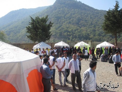 مانورزلزله در روستای زرین گل علی آباد کتول