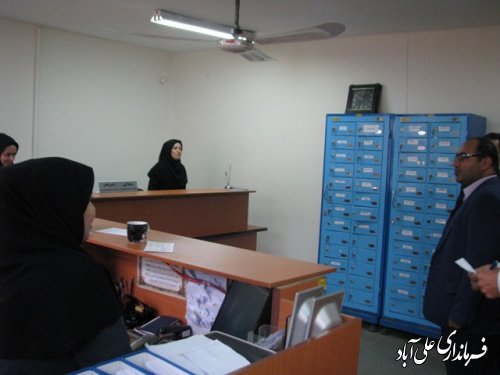 سرکشی فرماندارعلی آباد کتول از بخشداری مرکزی 