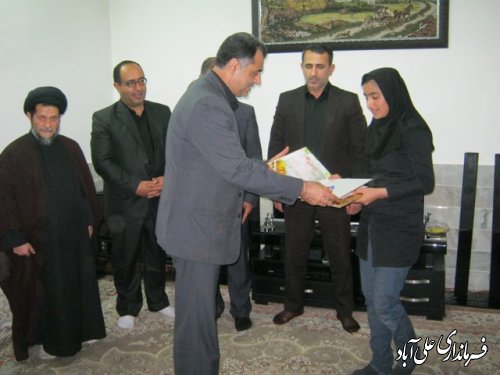مراسم استقبال ازورزشکار خانم فوتبالست  درعلی آباد کتول