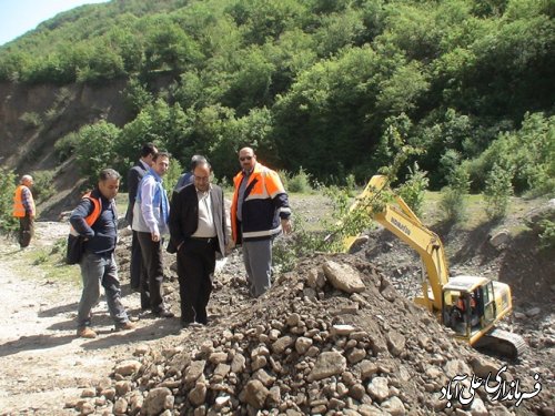 بازدید فرماندار از پروژه های راه وشهرسازی شهرستان علی آباد کتول 