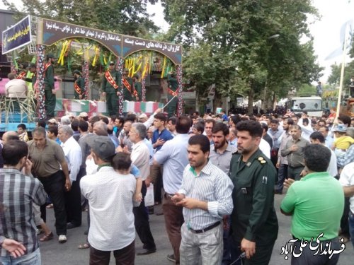  مردم شهرستان علی آباد کتول به استقبال شهدای غواص آمدند 