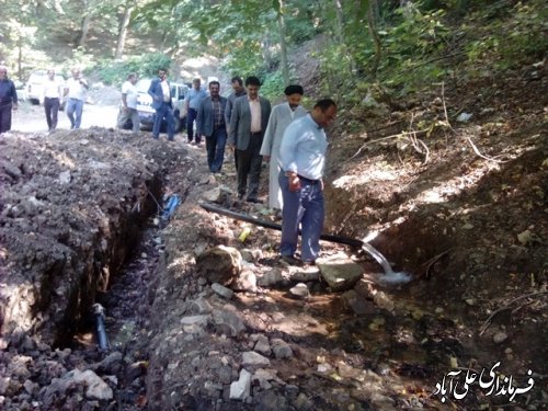 بهسازي سرچشمه آب روستاي سیاه رودبارعل آباد کتول