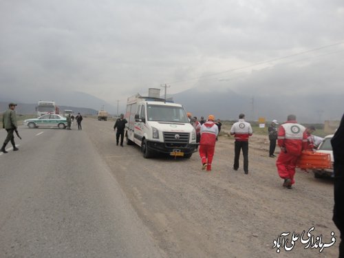 برگزاری مانورامداد ونجات،حواث ترافیکی وجاده ای باحضورفرماندارعلی آباد کتول