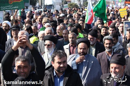  حضور مردم شهیدپرور شهرفاضل آباد در راهپیمایی ۲۲ بهمن