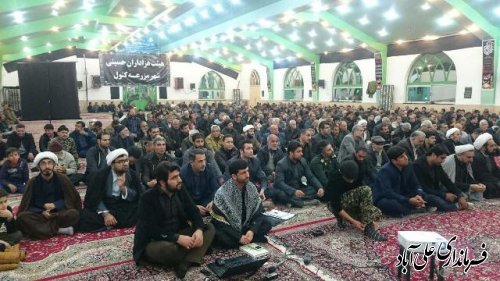 حضور فرمانداردر یادواره شهدای شهرمزرعه کتول