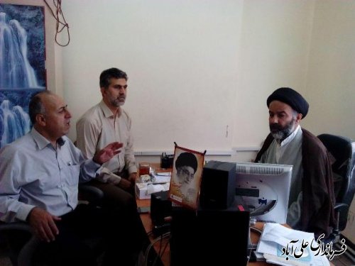 نشست مسئول روابط عمومي فرمانداري با رئيس اداره تبليغات اسلامي علی آباد کتول 