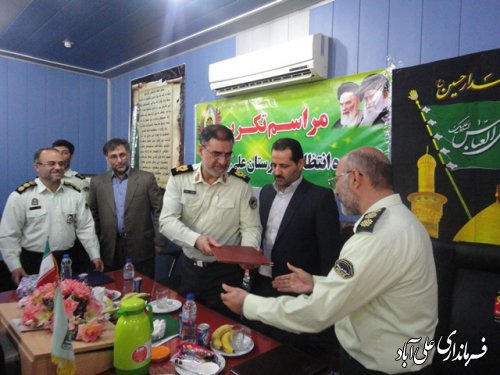 مراسم تکریم فرمانده نيروي انتظامي شهرستان علي آباد كتول برگزارشد