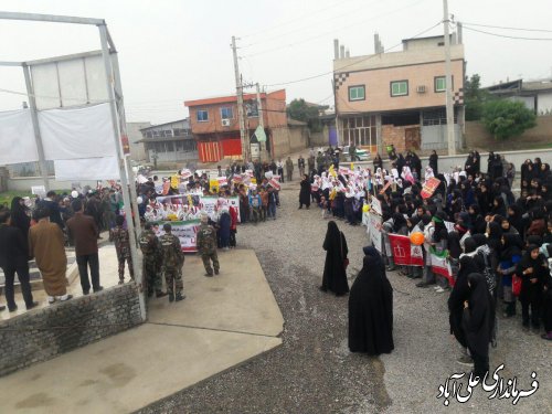راهپیمایی باشکوه ۱۳ آبان در شهرهای علی آباد کتول برگزار شد