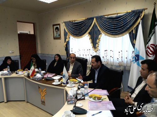 جلسه اعضای کمیسیون تحقیقات و پژوهش مجلس شورای اسلامی در دانشگاه آزاد علی آباد کتول 