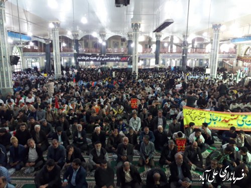 حضور فرماندار شهرستان علی آباد کتول در راهپیمایی 13 آبان