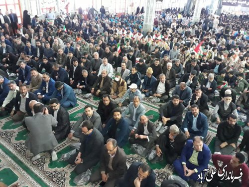 حضور فرماندار شهرستان علی آباد کتول در راهپیمایی 13 آبان