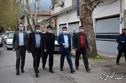 بازدید معاون اقتصادی استاندار،فرماندارو مدیران استانی و شهرستانی از بازار علی آبادکنول