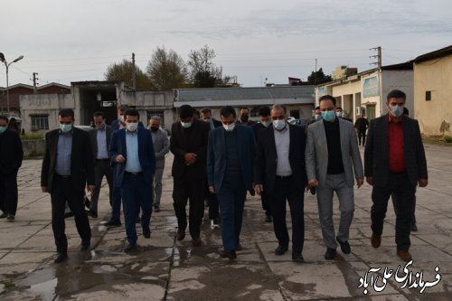 بازدید معاون اقتصادی استاندار،فرماندارو مدیران استانی و شهرستانی از بازار علی آبادکنول