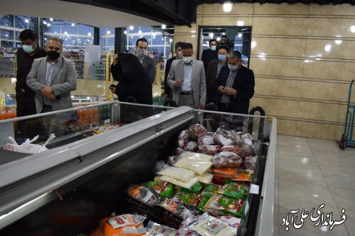 بازدید معاون اقتصادی استاندار،فرماندارو مدیران استانی و شهرستانی از بازار علی آبادکنول