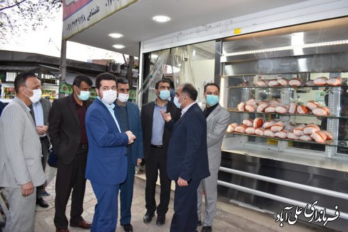 بازدید معاون اقتصادی استاندار،فرماندارو مدیران استانی و شهرستانی از بازار علی آبادکنول