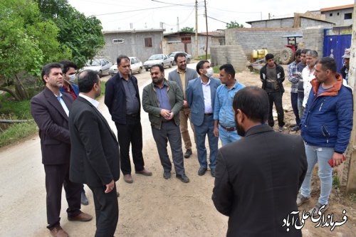 بازدید میدانی فرماندار علی آبادکتول از چند روستای بخش مرکزی 