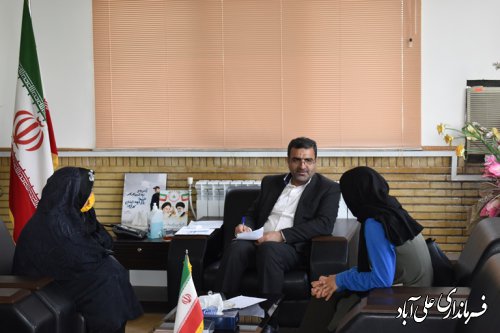 برگزاری جلسه  ملاقات مردمی فرماندار علی آبادکتول 