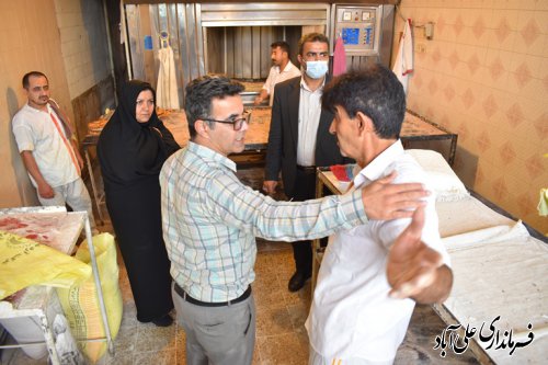 بازدید فرماندار از نانوایی های سطح شهرفاضل آباد 