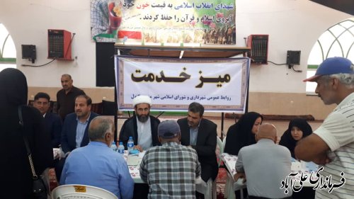 میز خدمت ارتباط چهره به چهره مسئولان و مردم و تسریع در پاسخگویی به مطالبات آنها است.