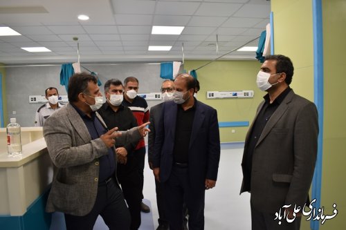 بازدید فرماندار و نماینده مجلس شورای اسلامی از اورژانس بیمارستان بقیه الله العظم  