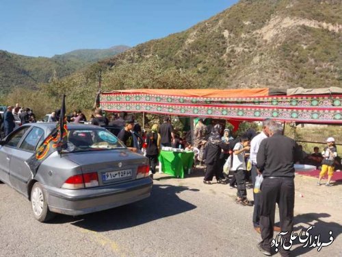 برگزاری پیاده روی دلدادگان اربعین در علی آبادکتول